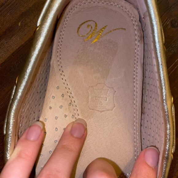 Cary Loafers Color Soft Gold Metallic size 6.5= 36.5 - Picture 12 of 15